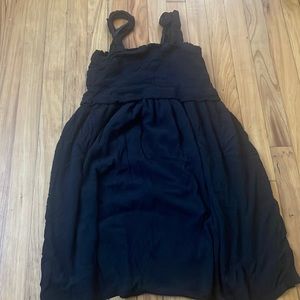 black simple poka dot dress